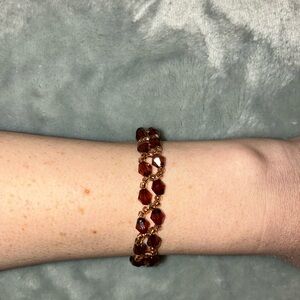 Elegant Brown Beaded Bracelet